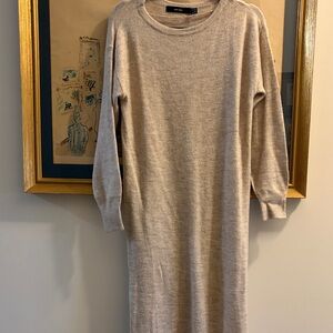 Vero Moda Long Sleeve Dress in Beige